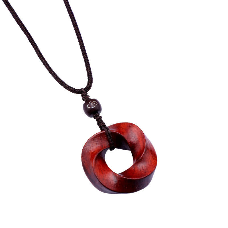 Collier de nuages ​​​​de bon augure en bois de santal rouge spirituel