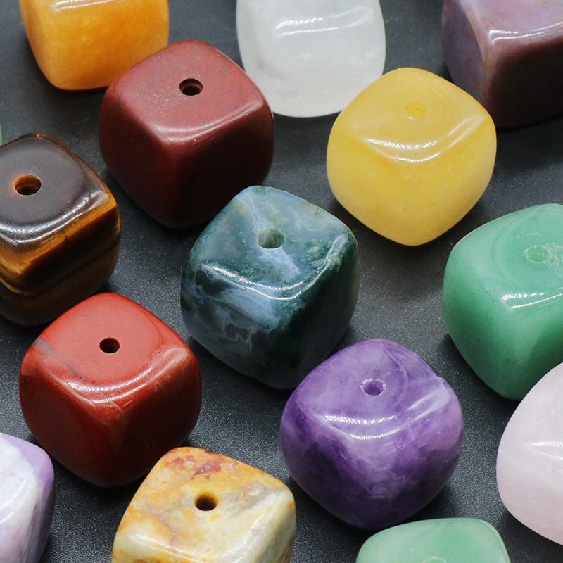 Porte-encens carré en pierre de quartz naturel