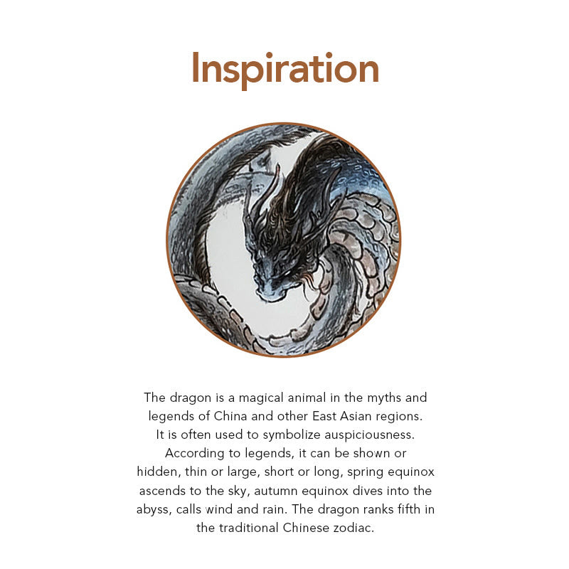 Statue de dragon chinois Feng Shui debout pour la chance et le succès