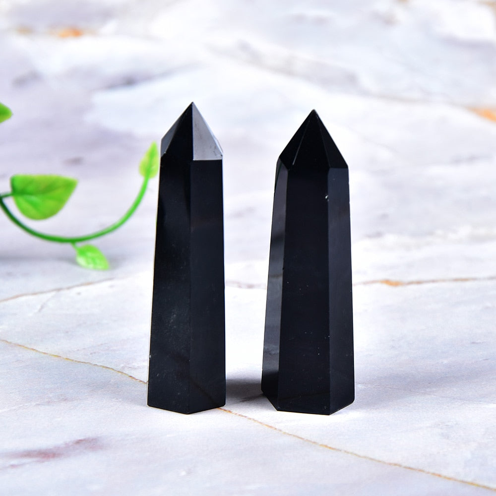 Baguette de protection inébranlable en obsidienne