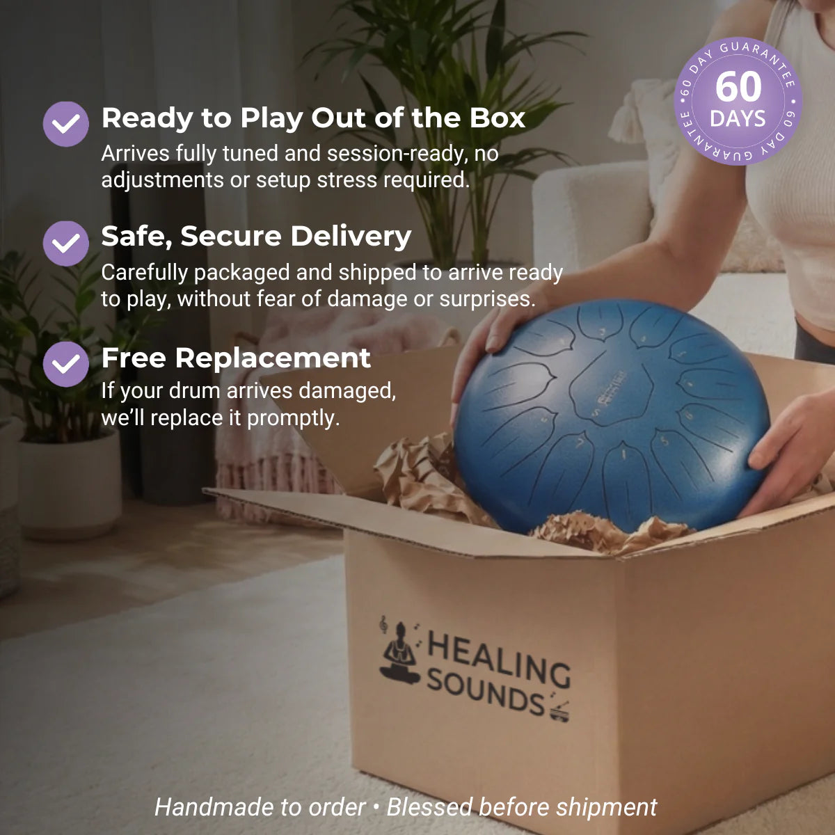 Kit de méditation Lotus de 6 pouces à 11 notes en acier