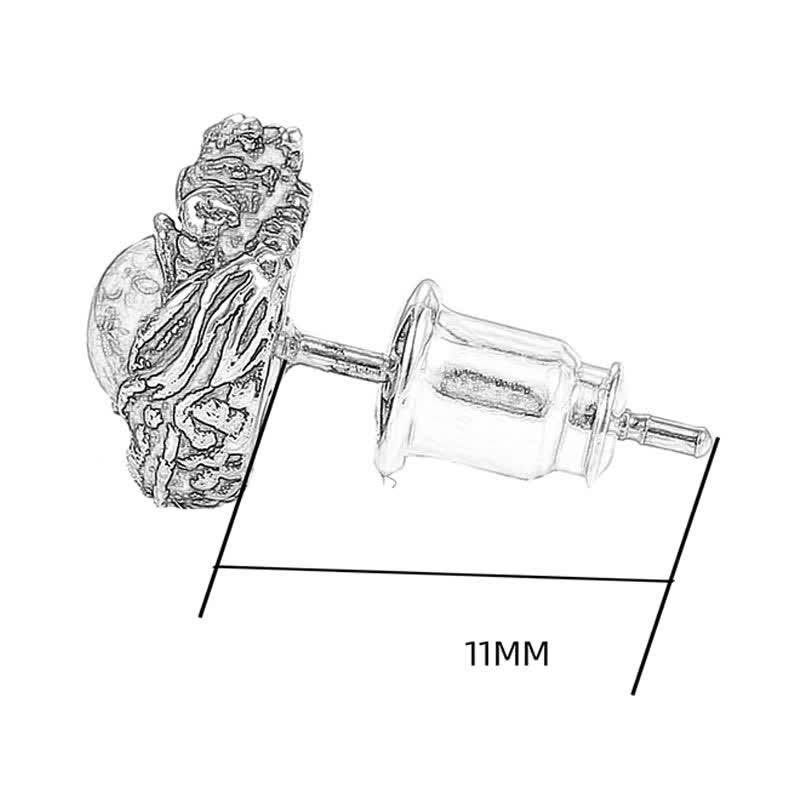 Boucles d'oreilles à tige en argent sterling avec dragon ambré et succès