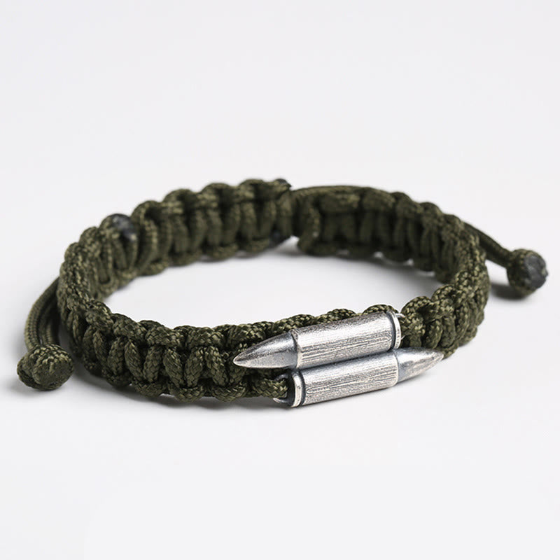 Bracelet de protection spirituelle en corde tressée en argent sterling