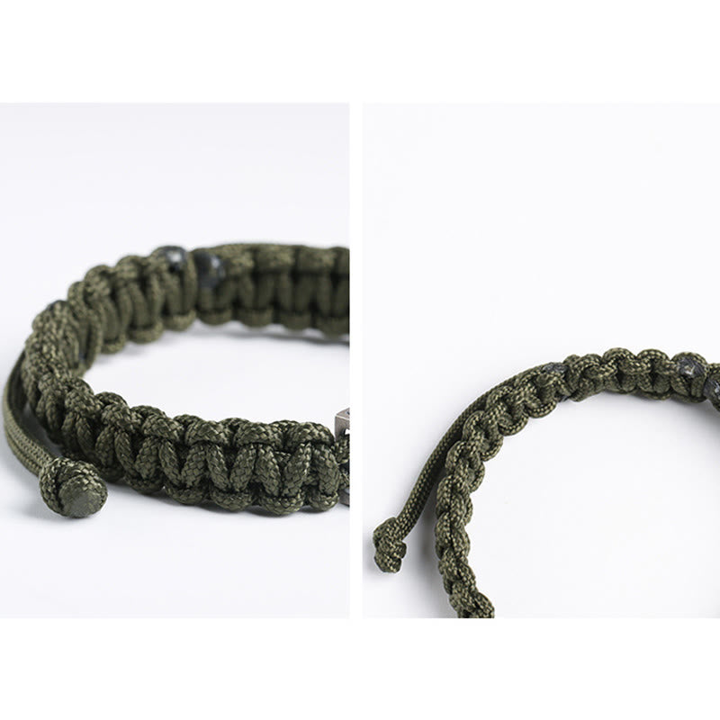 Bracelet de protection spirituelle en corde tressée en argent sterling