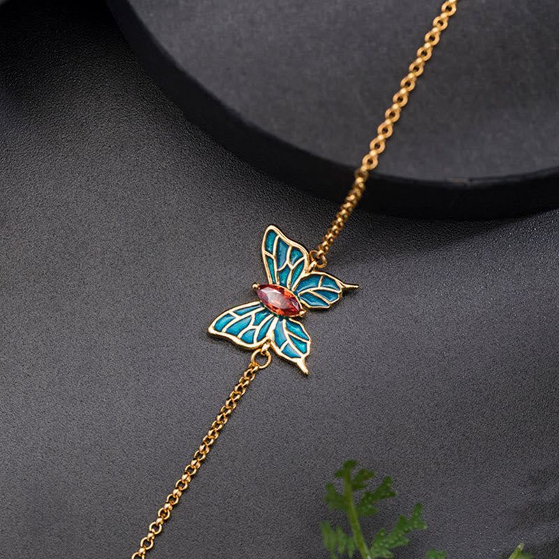 Bracelet Feng Shui Papillon Amour en Argent Sterling