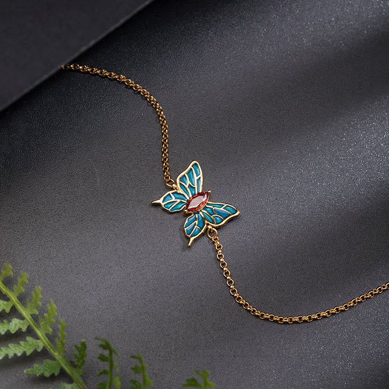 Bracelet Feng Shui Papillon Amour en Argent Sterling