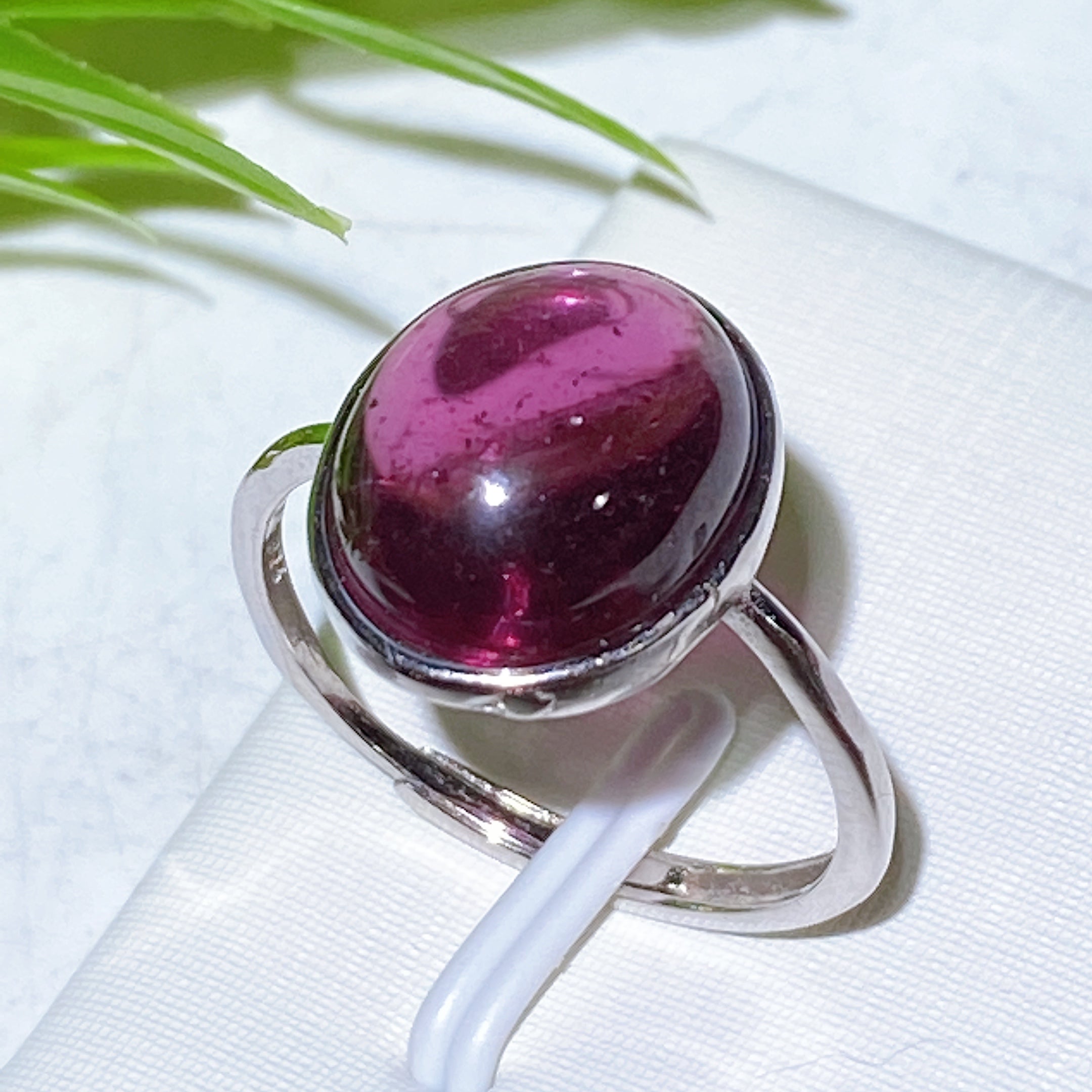 Sterling Silver Garnet Ring | Handcrafted Healing Jewelry