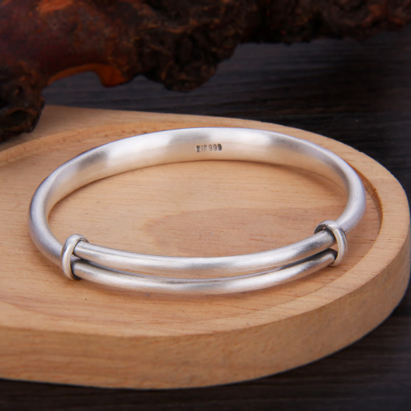 Bracelet porte-bonheur réglable en argent sterling avec poisson koï et lotus