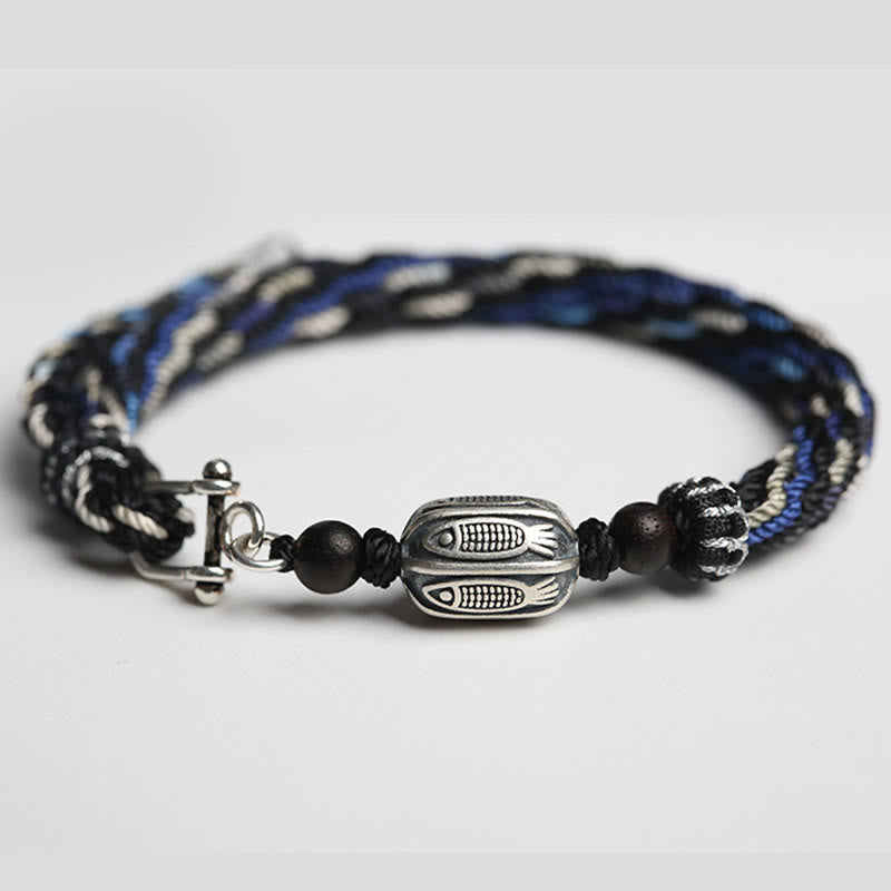 Bracelet de réincarnation en argent sterling avec poisson koï
