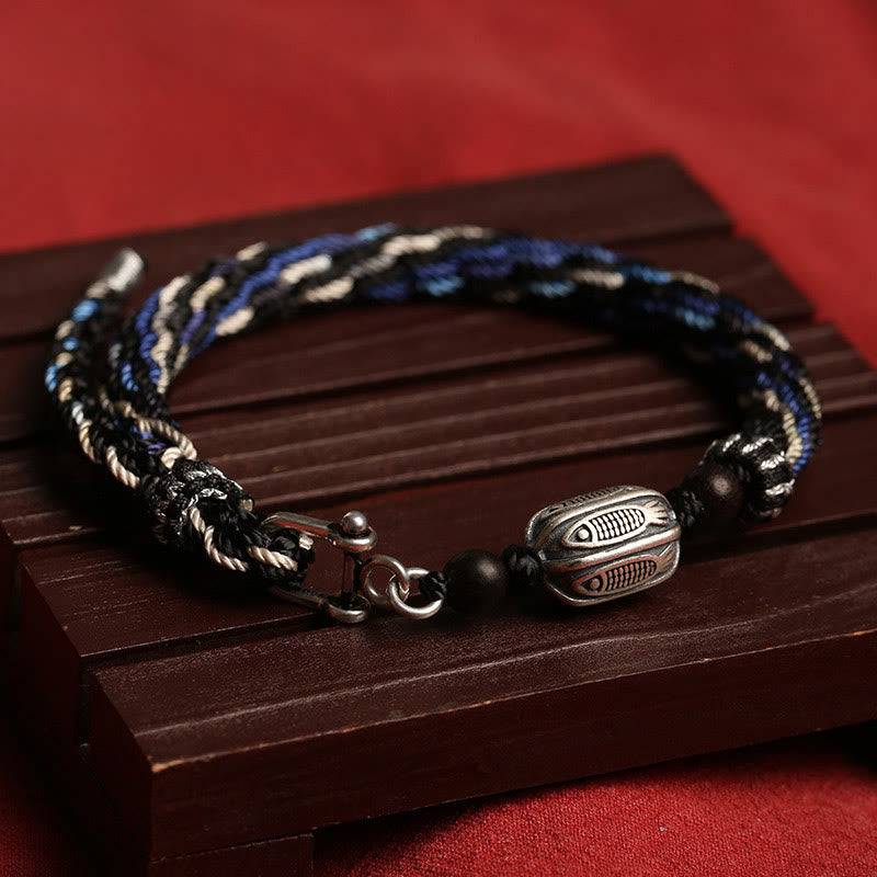 Bracelet de réincarnation en argent sterling avec poisson koï