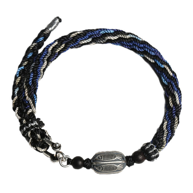 Bracelet de réincarnation en argent sterling avec poisson koï