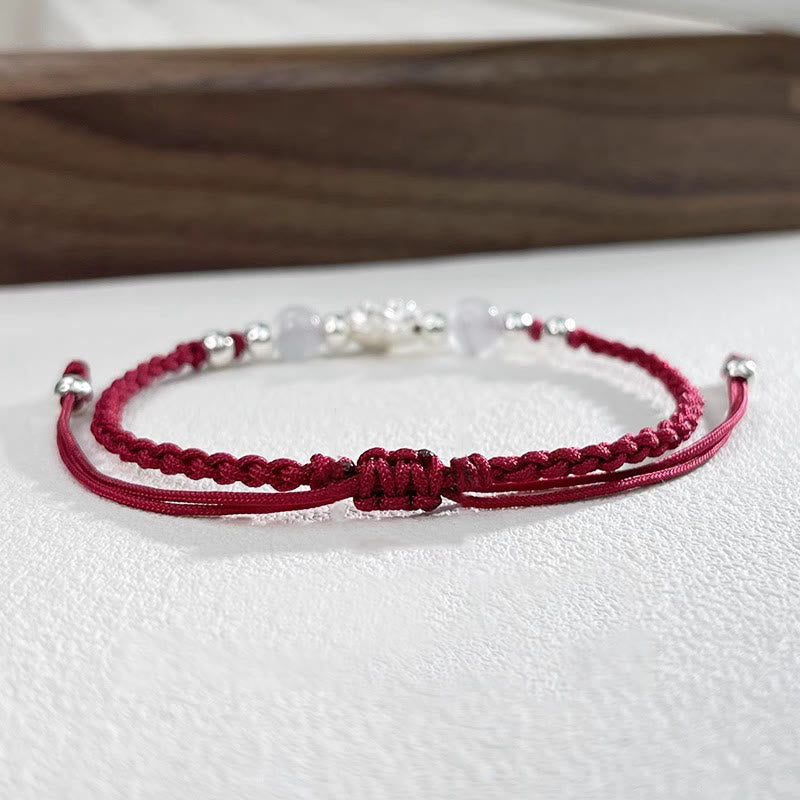 Bracelet de protection œil de chat en argent sterling avec lotus