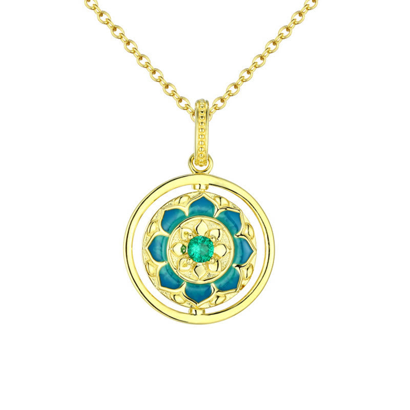 Collier Lotus en argent sterling 18,5 mm pour l'illumination