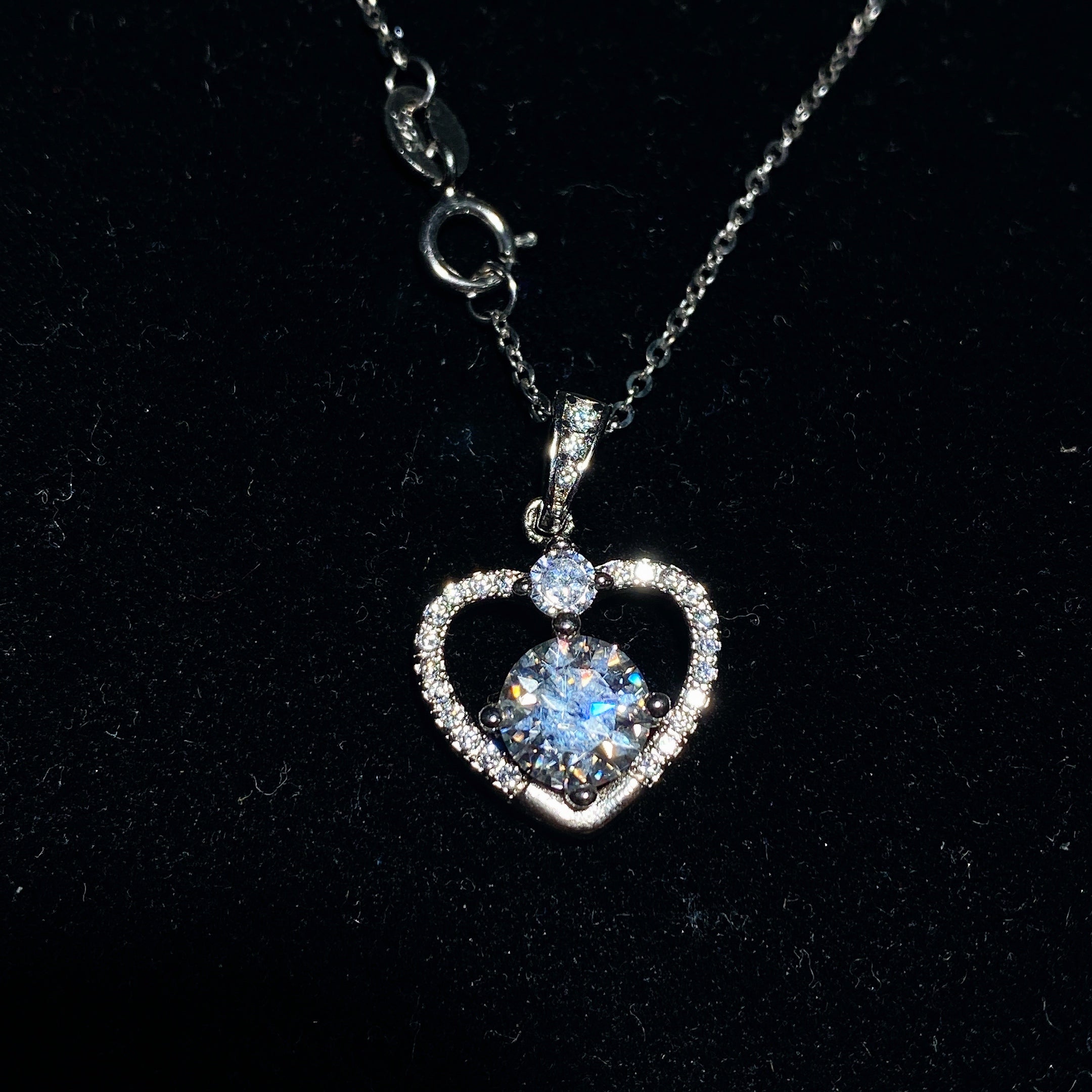 Sterling Silver Moissanite Pendant 1-5ct Spiritual Healing