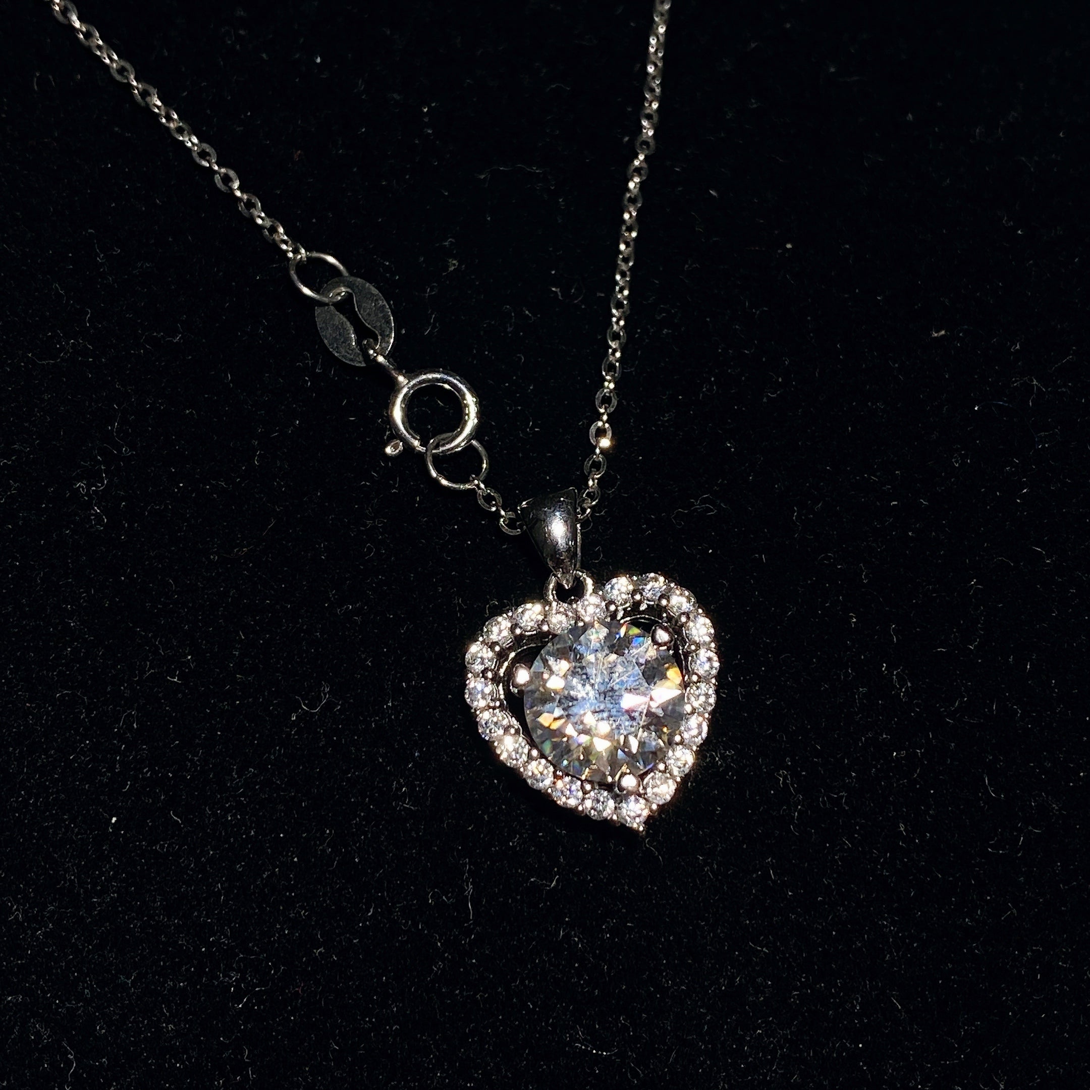 Sterling Silver Moissanite Pendant 1-5ct Spiritual Healing