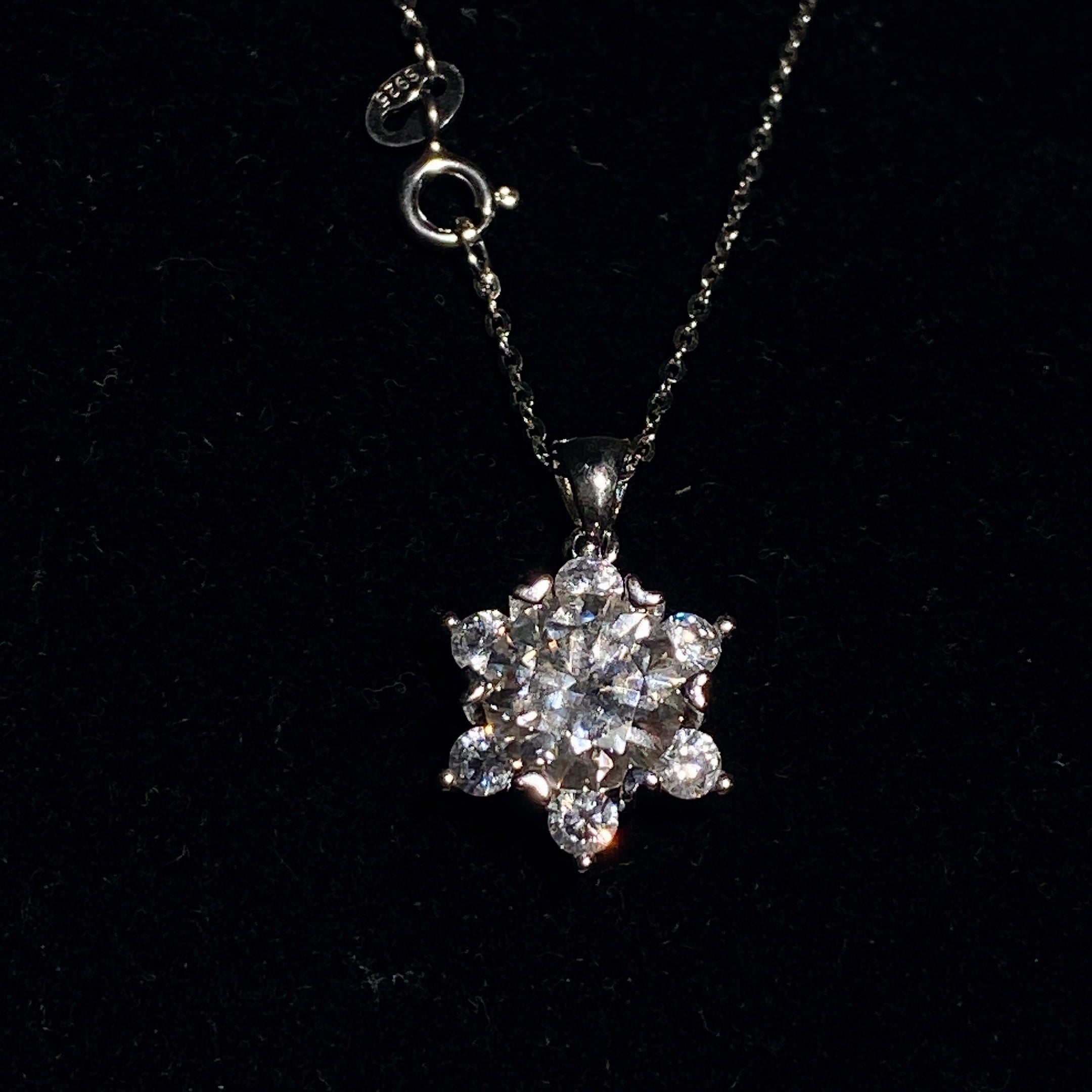 Sterling Silver Moissanite Pendant 1-5ct Spiritual Healing