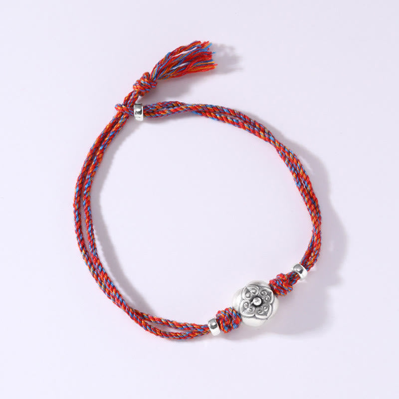 Bracelet porte-bonheur multicolore en argent sterling | Protection spirituelle