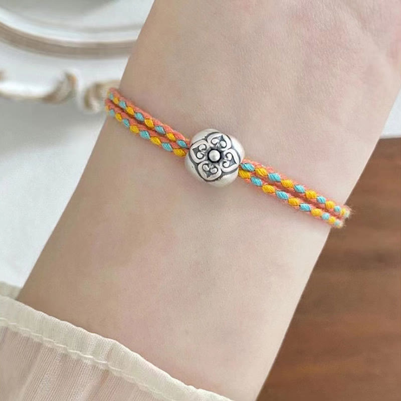 Bracelet porte-bonheur multicolore en argent sterling | Protection spirituelle