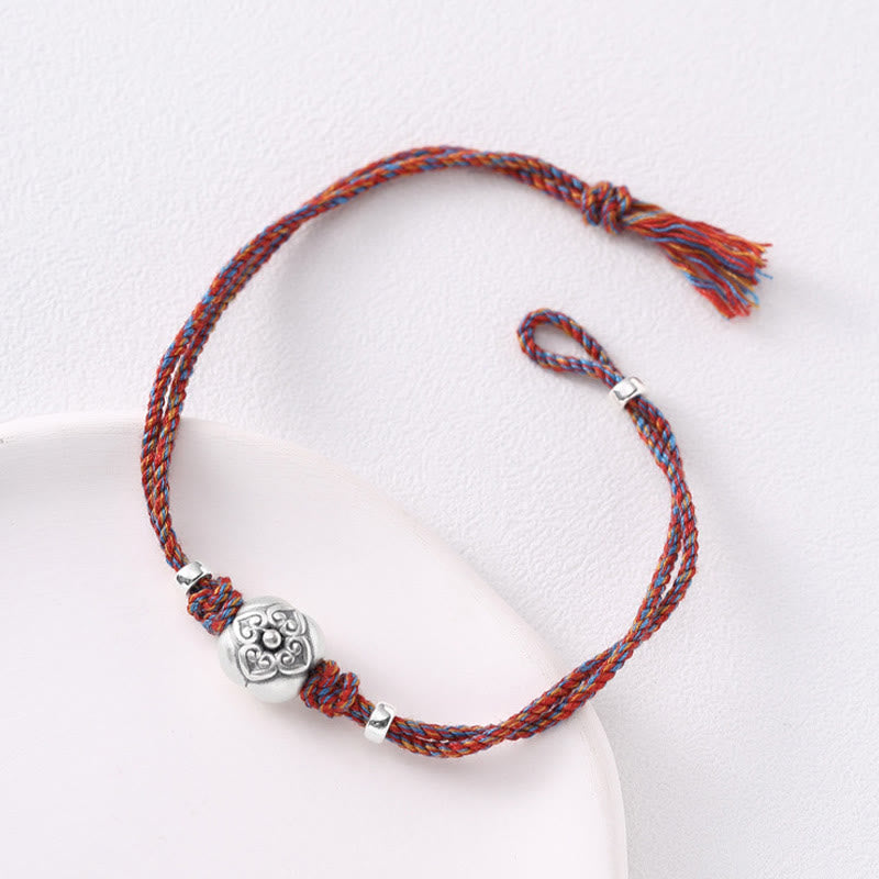 Bracelet porte-bonheur multicolore en argent sterling | Protection spirituelle