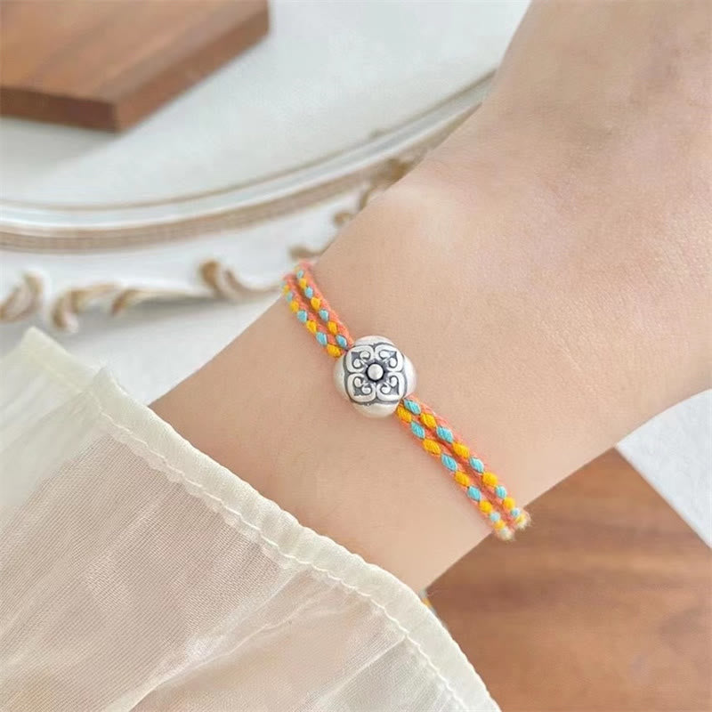 Bracelet porte-bonheur multicolore en argent sterling | Protection spirituelle