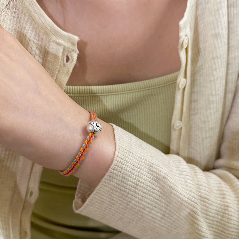 Bracelet porte-bonheur multicolore en argent sterling | Protection spirituelle