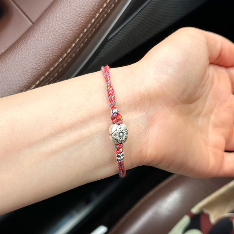 Bracelet porte-bonheur multicolore en argent sterling | Protection spirituelle