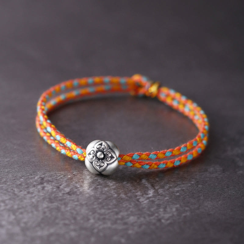 Bracelet porte-bonheur multicolore en argent sterling | Protection spirituelle