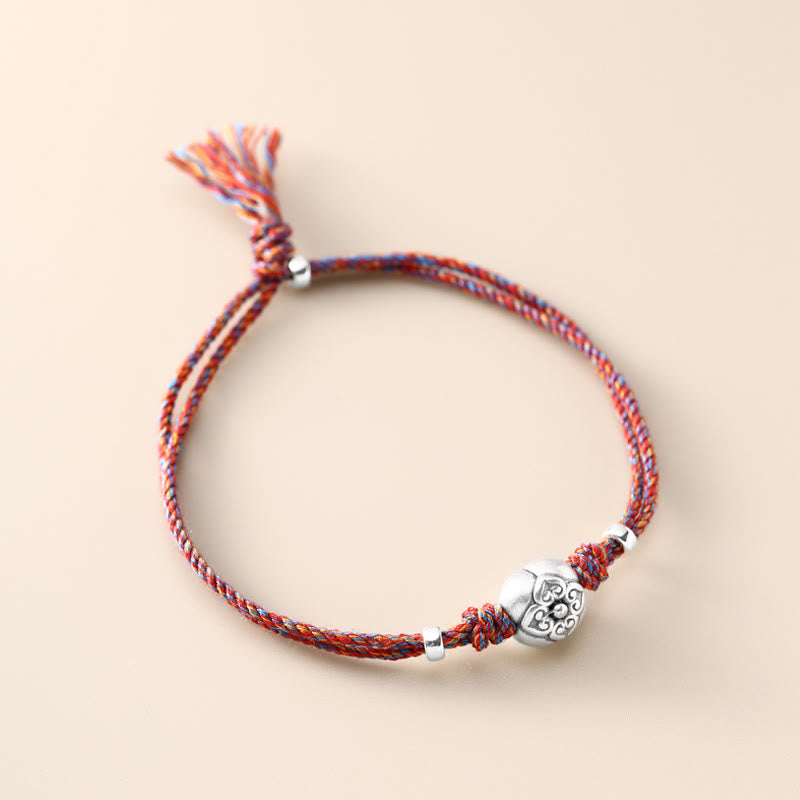Bracelet porte-bonheur multicolore en argent sterling | Protection spirituelle