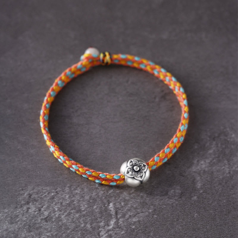 Bracelet porte-bonheur multicolore en argent sterling | Protection spirituelle