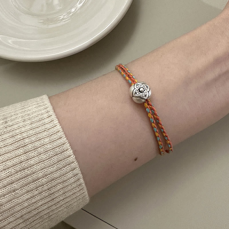 Bracelet porte-bonheur multicolore en argent sterling | Protection spirituelle