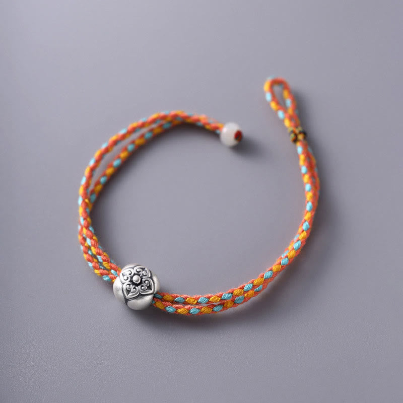 Bracelet porte-bonheur multicolore en argent sterling | Protection spirituelle