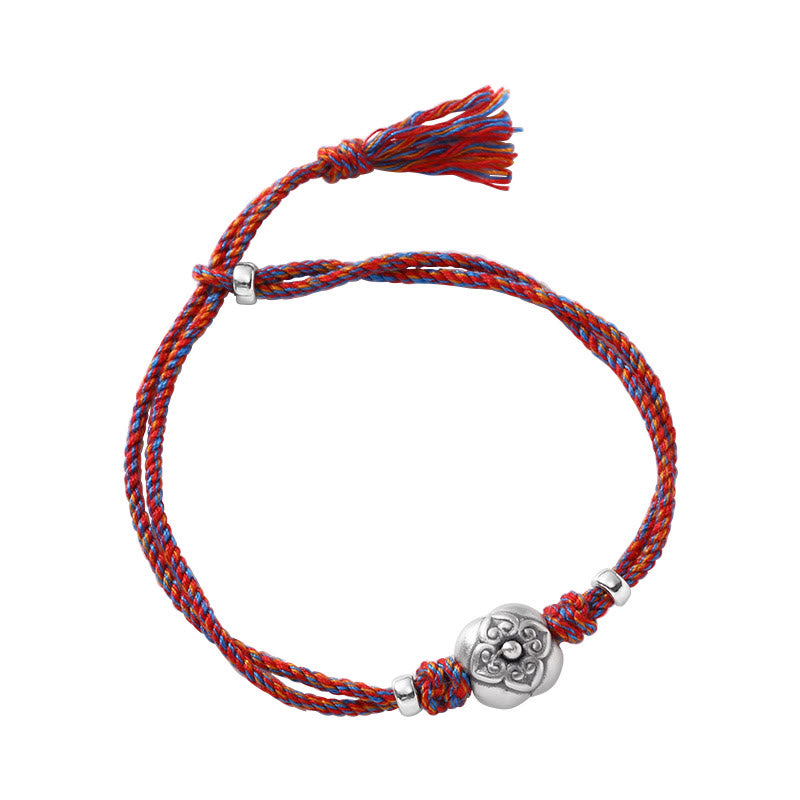 Bracelet porte-bonheur multicolore en argent sterling | Protection spirituelle