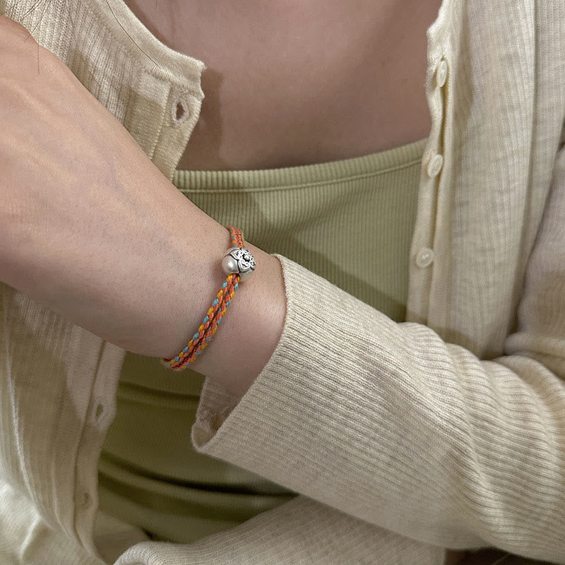 Bracelet porte-bonheur multicolore en argent sterling | Protection spirituelle
