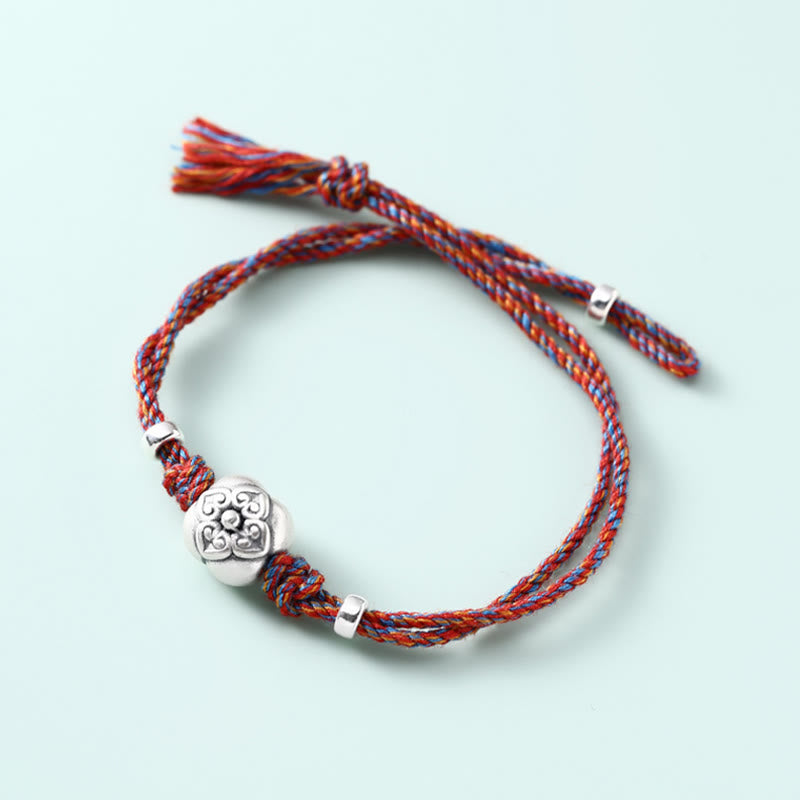 Bracelet porte-bonheur multicolore en argent sterling | Protection spirituelle