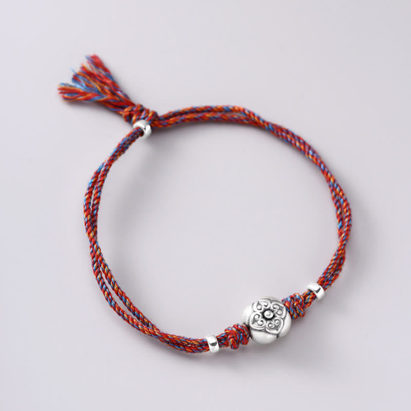 Bracelet porte-bonheur multicolore en argent sterling | Protection spirituelle