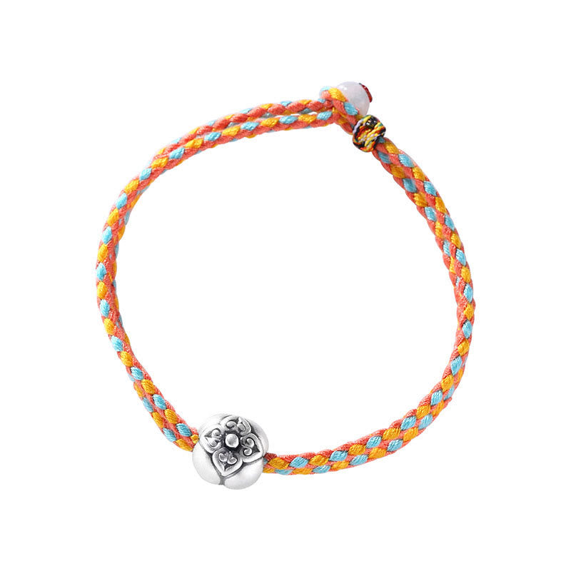 Bracelet porte-bonheur multicolore en argent sterling | Protection spirituelle