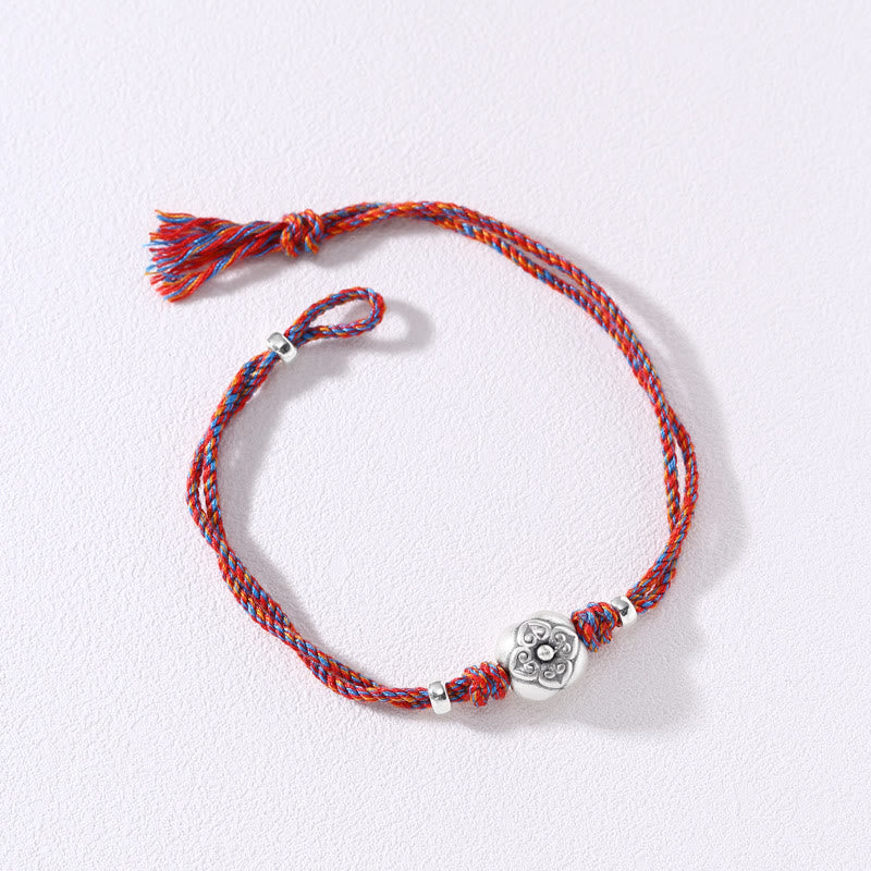 Bracelet porte-bonheur multicolore en argent sterling | Protection spirituelle