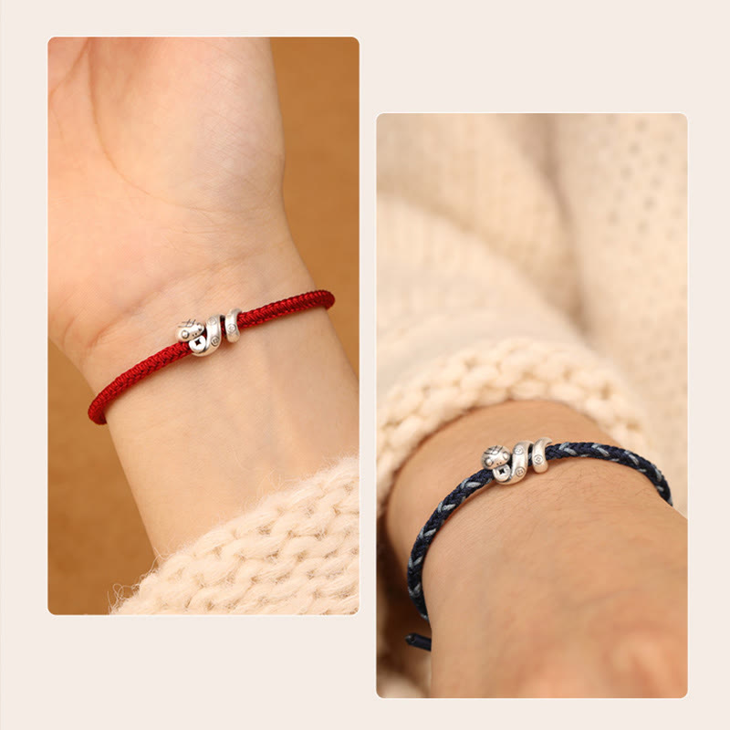 Bracelet de protection serpent en argent sterling