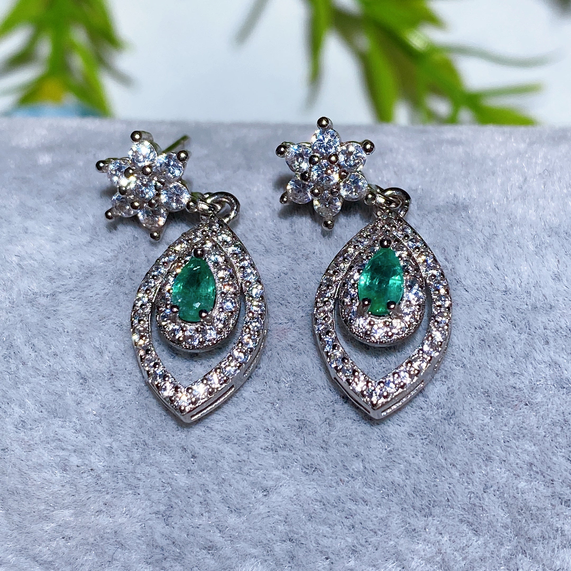 Sterling Silver Spiritual Crystal Earrings 24-40mm Healing