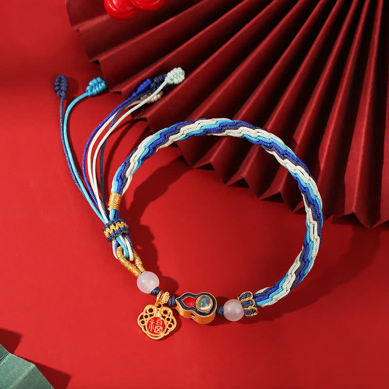 Bracelet de bénédiction en argent sterling avec gourde spirituelle 15-19 cm