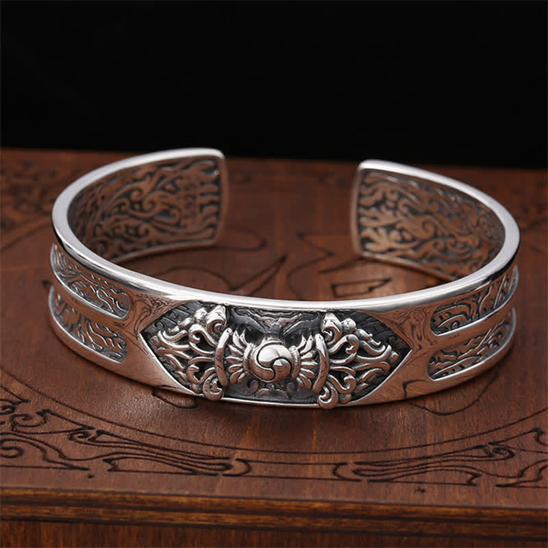 Bracelet de pouvoir spirituel Vajra en argent sterling pour l'illumination