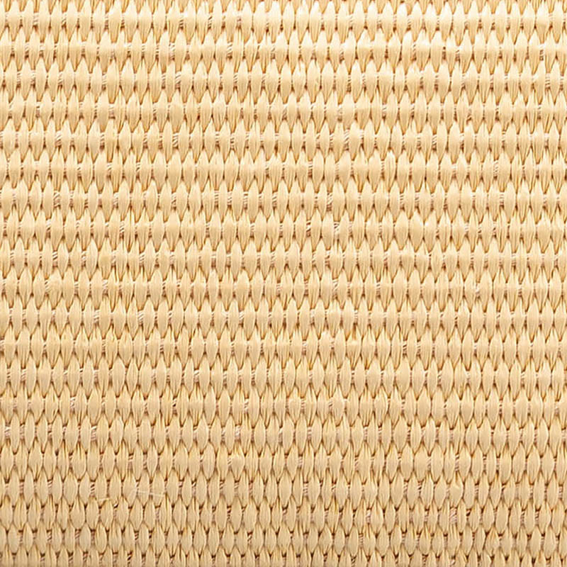 Sac seau géométrique en paille tissée avec pompons pour la plage
