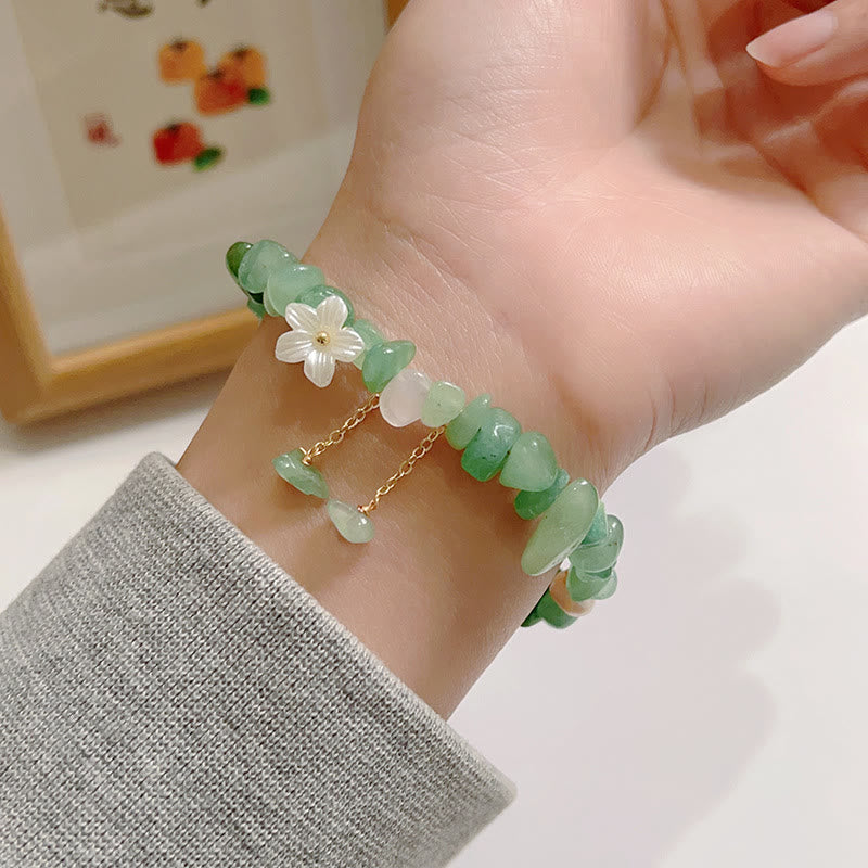Bracelet Quartz Fraise Fraise Verte &amp; Super Seven