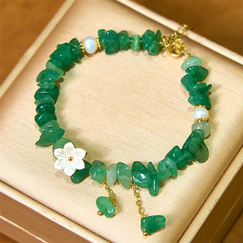 Bracelet Quartz Fraise Fraise Verte &amp; Super Seven