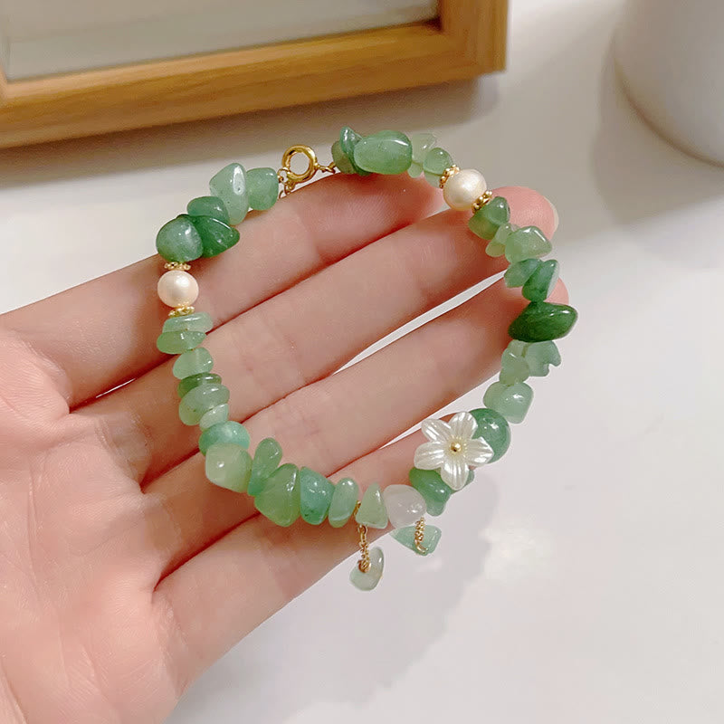 Bracelet Quartz Fraise Fraise Verte &amp; Super Seven