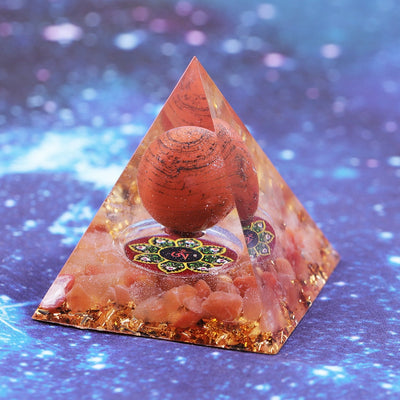 Pyramide d'agate Force et Courage - Accent de méditation