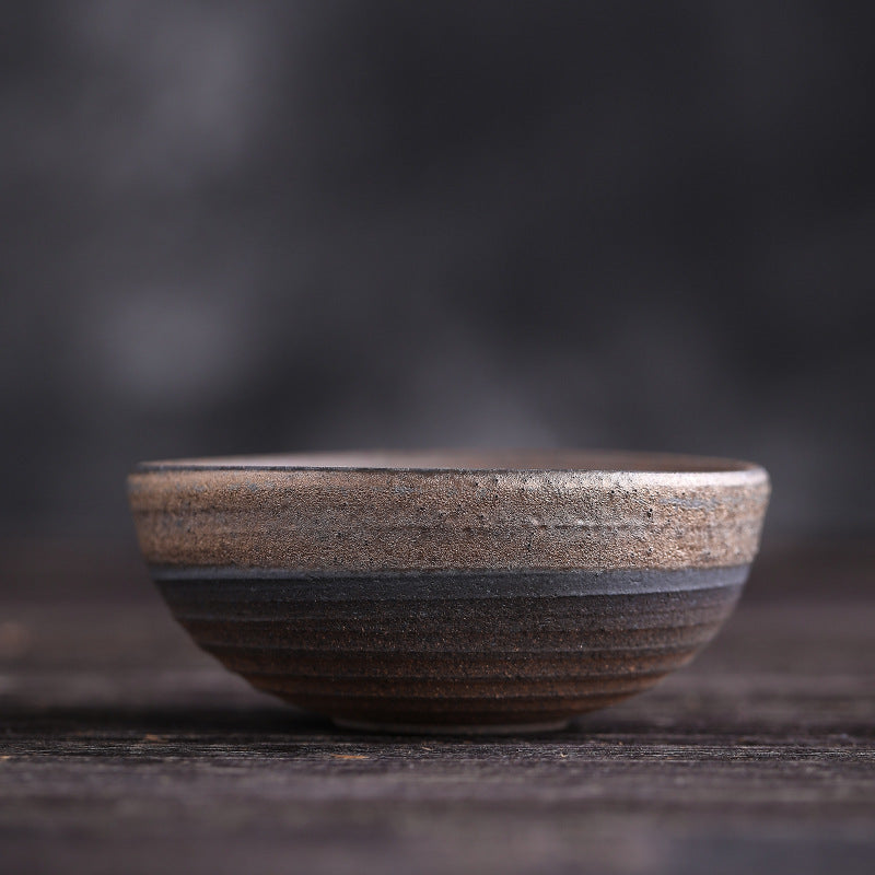 Tasse à thé en céramique rayée 80 ml | Bol Zen Decor