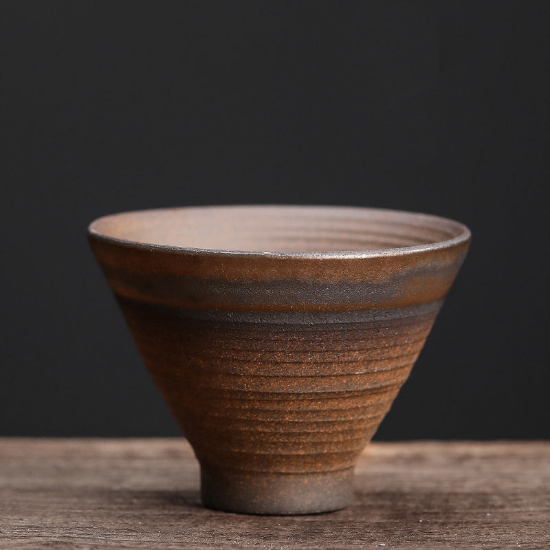 Tasse à thé en céramique rayée 80 ml | Bol Zen Decor