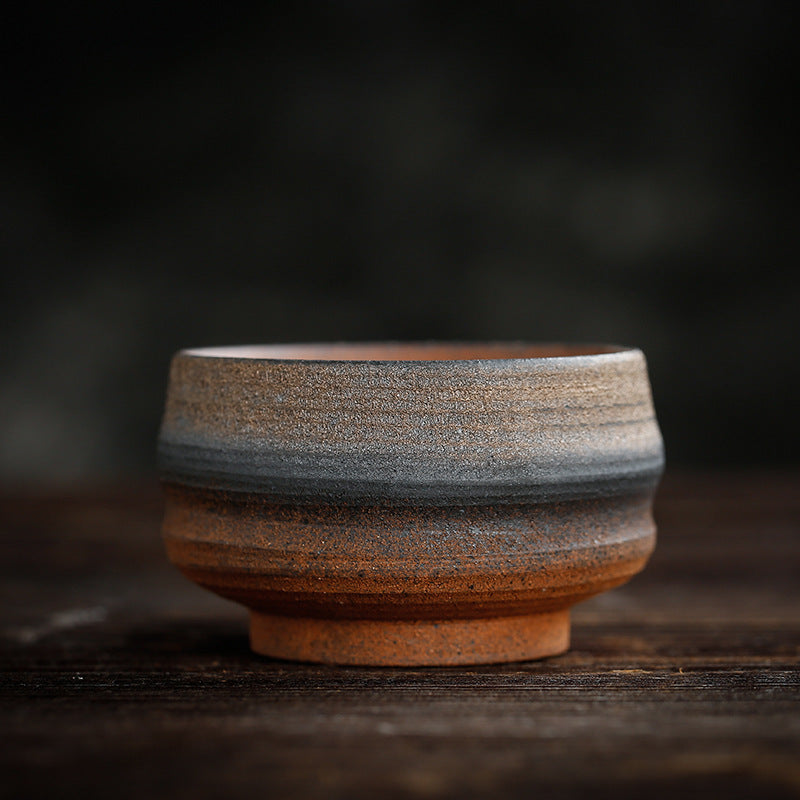 Tasse à thé en céramique rayée 80 ml | Bol Zen Decor