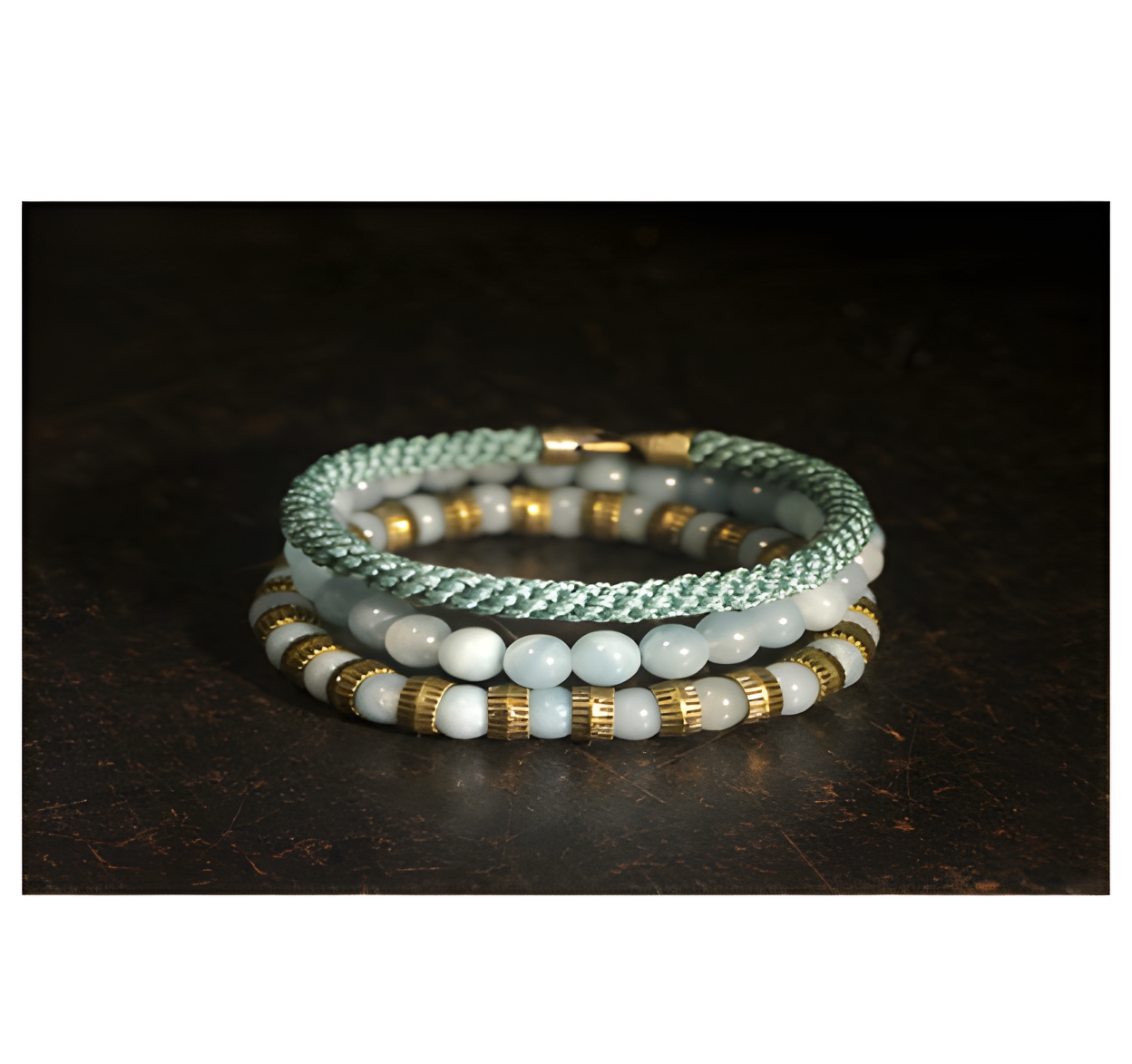 Bracelets en cuivre et pierre de soleil pour la chance et l'abondance